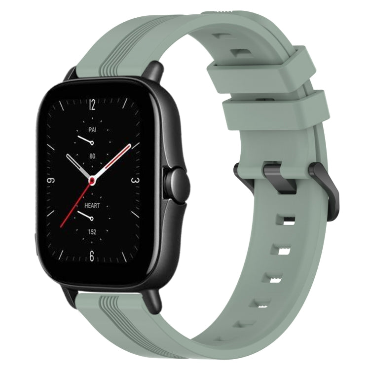 20mm Concave Striped Slicone Watch Band, For Amazfit GTS 4, For Amazfit GTS 3, For Amazfit GTS 2E, For Amazfit GTS 2 Mini