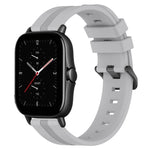 20mm Concave Striped Slicone Watch Band, For Amazfit GTS 4, For Amazfit GTS 3, For Amazfit GTS 2E, For Amazfit GTS 2 Mini