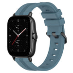 20mm Concave Striped Slicone Watch Band, For Amazfit GTS 4, For Amazfit GTS 3, For Amazfit GTS 2E, For Amazfit GTS 2 Mini