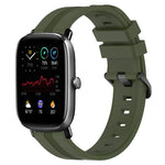 20mm Concave Striped Slicone Watch Band, For Amazfit GTS 4, For Amazfit GTS 3, For Amazfit GTS 2E, For Amazfit GTS 2 Mini