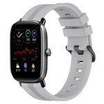 20mm Concave Striped Slicone Watch Band, For Amazfit GTS 4, For Amazfit GTS 3, For Amazfit GTS 2E, For Amazfit GTS 2 Mini