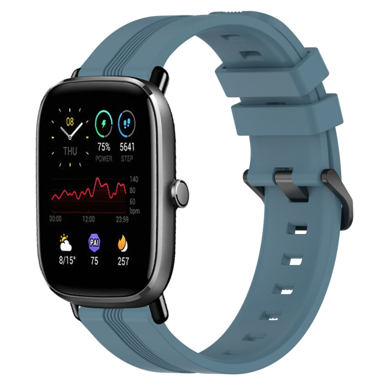20mm Concave Striped Slicone Watch Band, For Amazfit GTS 4, For Amazfit GTS 3, For Amazfit GTS 2E, For Amazfit GTS 2 Mini