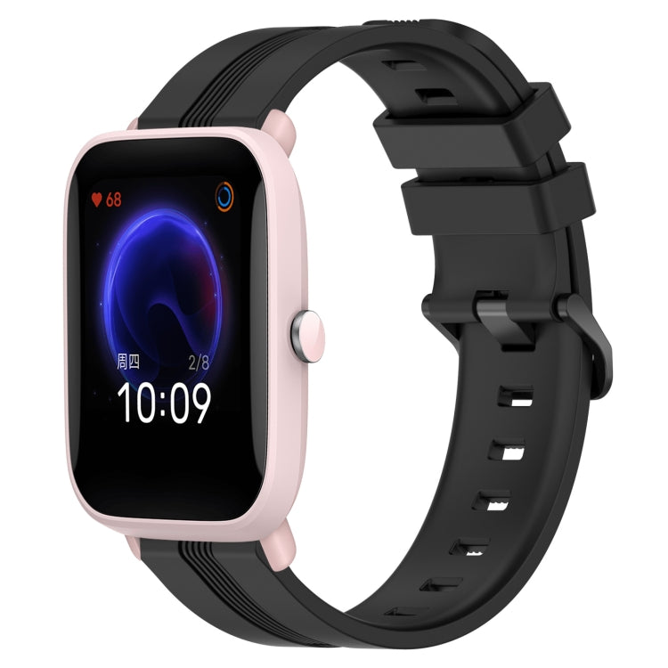 20mm Concave Striped Slicone Watch Band, For Amazfit GTS 2, For Amazfit GTS, For Amazfit GTR 42mm, For Amazfit Pop Pro