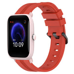 20mm Concave Striped Slicone Watch Band, For Amazfit GTS 2, For Amazfit GTS, For Amazfit GTR 42mm, For Amazfit Pop Pro