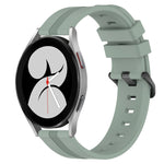 20mm Concave Striped Slicone Watch Band, For Samsung Galaxy Watch4 44mm, For Samsung Galaxy Watch4 40mm, For Samsung  Galaxy Watch 4 Classic 42mm, For Samsung  Galaxy Watch 4 Classic 46mm