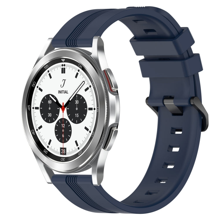 20mm Concave Striped Slicone Watch Band, For Samsung Galaxy Watch4 44mm, For Samsung Galaxy Watch4 40mm, For Samsung  Galaxy Watch 4 Classic 42mm, For Samsung  Galaxy Watch 4 Classic 46mm