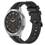 20mm Concave Striped Slicone Watch Band, For Samsung Galaxy Watch4 44mm, For Samsung Galaxy Watch4 40mm, For Samsung  Galaxy Watch 4 Classic 42mm, For Samsung  Galaxy Watch 4 Classic 46mm