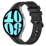 20mm Concave Striped Slicone Watch Band, For Samsung Galaxy Watch 6 40mm, For Samsung Galaxy Watch 6 Classic 43mm