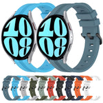 20mm Concave Striped Slicone Watch Band, For Samsung Galaxy Watch 6 40mm, For Samsung Galaxy Watch 6 Classic 43mm