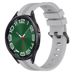 20mm Concave Striped Slicone Watch Band, For Samsung Galaxy Watch 6 40mm, For Samsung Galaxy Watch 6 Classic 43mm