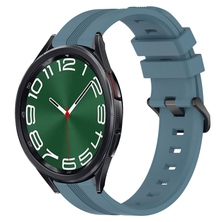 20mm Concave Striped Slicone Watch Band, For Samsung Galaxy Watch 6 40mm, For Samsung Galaxy Watch 6 Classic 43mm