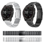 22mm Tortoise Shell Stainless Steel Watch Band, For Garmin Fenix 7, For Garmin Fenix 7 Solar, For Garmin Fenix 7 Sapphire Solar, For Garmin EPIX Gen 2, For Garmin Approach S62, For Garmin Fenix 6 GPS, For Garmin Fenix 6 Pro GPS                         ...