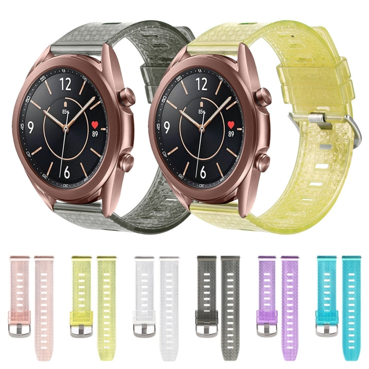 20mm Transparent Shiny Diamond TPU Watch Band, For Samsung Galaxy Watch 3 41mm, For Samsung Galaxy Watch 42mm, For Samsung Galaxy Watch5 40mm / 44mm, For Samsung Galaxy Watch5 Pro, For Samsung Galaxy Watch4 / Watch4 Classic, For Samsung Galaxy Watch3 4...