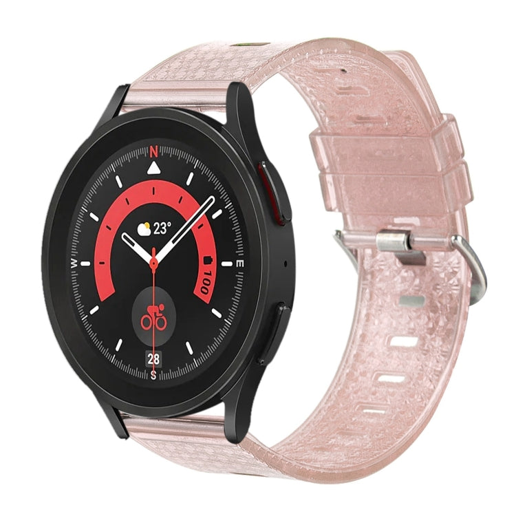 20mm Transparent Shiny Diamond TPU Watch Band, For Samsung Galaxy Watch 3 41mm, For Samsung Galaxy Watch 42mm, For Samsung Galaxy Watch5 40mm / 44mm, For Samsung Galaxy Watch5 Pro, For Samsung Galaxy Watch4 / Watch4 Classic, For Samsung Galaxy Watch3 4...