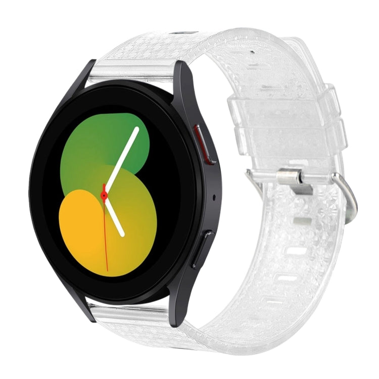 20mm Transparent Shiny Diamond TPU Watch Band, For Samsung Galaxy Watch 3 41mm, For Samsung Galaxy Watch 42mm, For Samsung Galaxy Watch5 40mm / 44mm, For Samsung Galaxy Watch5 Pro, For Samsung Galaxy Watch4 / Watch4 Classic, For Samsung Galaxy Watch3 4...