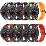 20mm Vertical Two-Color Silicone Watch Band, For Samsung Galaxy Watch 6 40mm, For Samsung Galaxy Watch 6 Classic 43mm