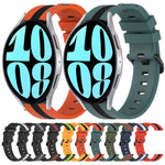 20mm Vertical Two-Color Silicone Watch Band, For Samsung Galaxy Watch 6 40mm, For Samsung Galaxy Watch 6 Classic 43mm