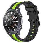 22mm Vertical Two-Color Silicone Watch Band, For Samsung Galaxy Watch3 45mm, For Samsung Galaxy Watch 46mm, For Samsung Gear S3 Classic, For Samsung Gear S3 Frontier
