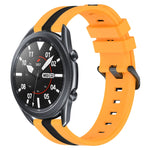 22mm Vertical Two-Color Silicone Watch Band, For Samsung Galaxy Watch3 45mm, For Samsung Galaxy Watch 46mm, For Samsung Gear S3 Classic, For Samsung Gear S3 Frontier