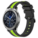 22mm Vertical Two-Color Silicone Watch Band, For Samsung Galaxy Watch3 45mm, For Samsung Galaxy Watch 46mm, For Samsung Gear S3 Classic, For Samsung Gear S3 Frontier