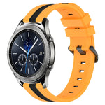 22mm Vertical Two-Color Silicone Watch Band, For Samsung Galaxy Watch3 45mm, For Samsung Galaxy Watch 46mm, For Samsung Gear S3 Classic, For Samsung Gear S3 Frontier