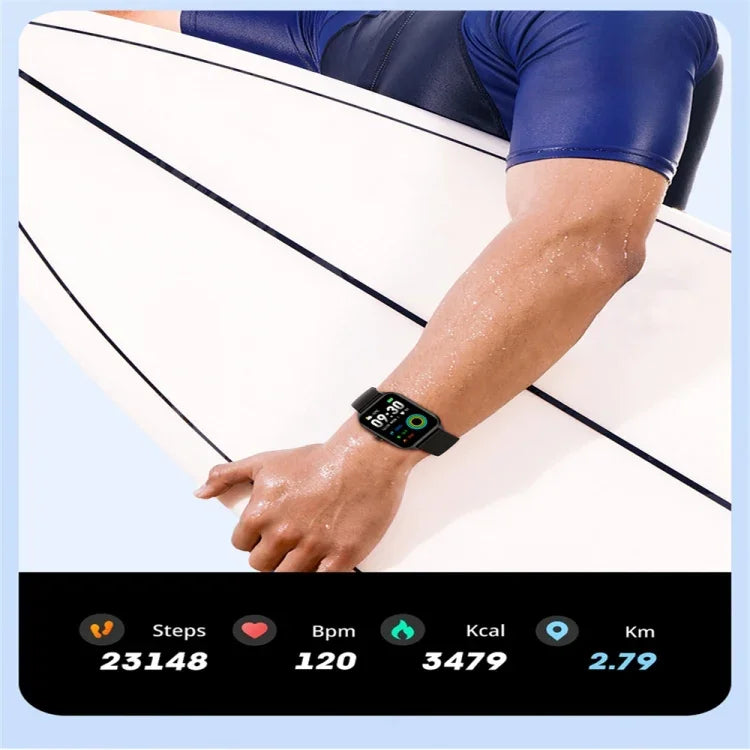 P58 1.96 inch Color Screen Smart Watch Support Heart Rate Monitoring / Blood Pressure Monitoring