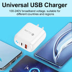 شاحن هاتف محمول PD04 Type-C + USB مع كابل USB إلى 8 سنون، قابس الولايات المتحدة، قابس الولايات المتحدة + كابل USB إلى 8 سنون