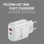 شاحن هاتف محمول PD04 Type-C + USB مع كابل USB إلى 8 سنون، قابس الولايات المتحدة، قابس الولايات المتحدة + كابل USB إلى 8 سنون
