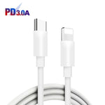 شاحن هاتف محمول PD04 Type-C + USB مع كابل Type-C إلى 8 سنون، قابس المملكة المتحدة، قابس المملكة المتحدة + كابل Type-C إلى 8 سنون