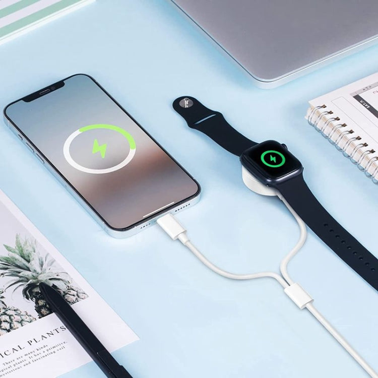 2-in-1-USB-Magnetladekabel für Apple Watch Series & iPhone, 1,2 m, DS-XB015