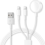 3-in-1-USB-Magnetladekabel für Apple Watch Series &amp; iPhone, 1,2 m (4 Fuß), DS-XB016