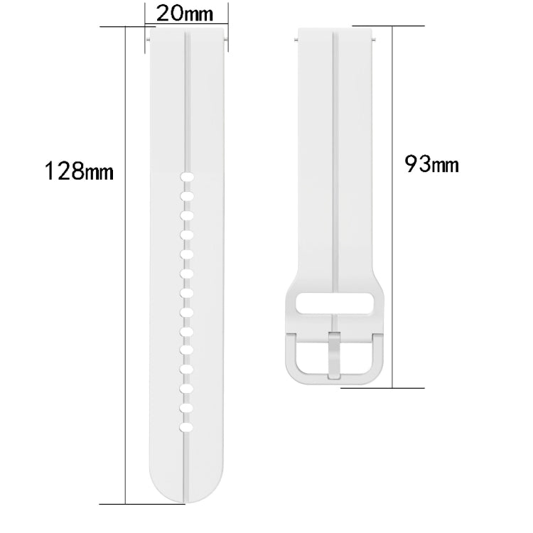 20mm Loop Silicone Watch Band, For Samsung Galaxy Watch 6 40mm, For Samsung Galaxy Watch 6 Classic 43mm