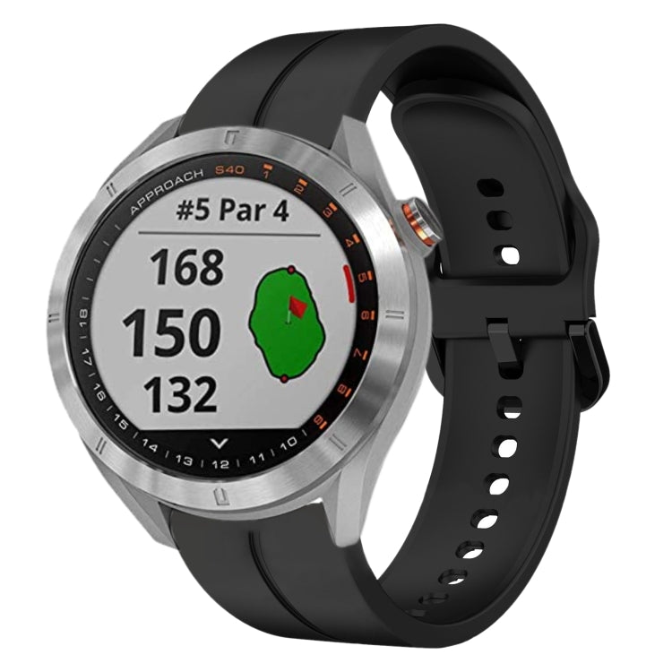 20mm Loop Silicone Watch Band, For Garmin Vivomove Sport, For Garmin Venu 2 Plus, For Garmin Approach S40, For Garmin Forerunner 158