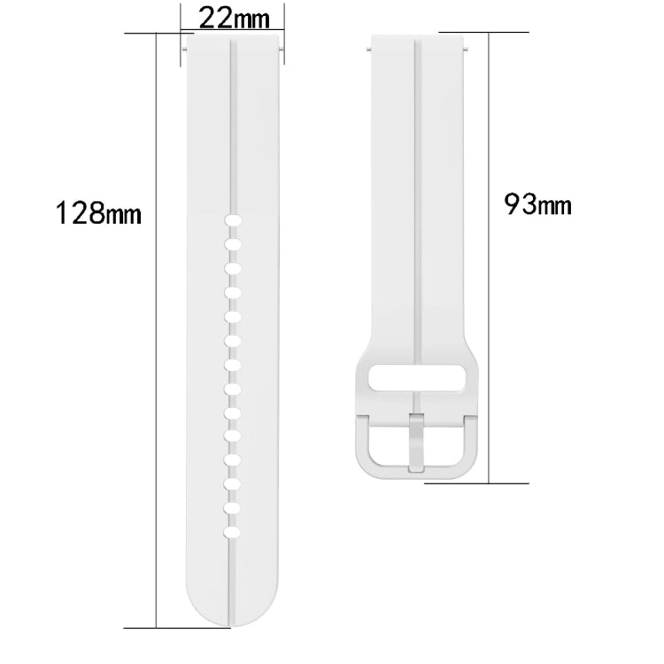 22mm Loop Silicone Watch Band, For Samsung Galaxy Watch3 45mm, For Samsung Galaxy Watch 46mm, For Samsung Gear S3 Classic, For Samsung Gear S3 Frontier
