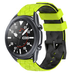 22mm Football Pattern Two-Color Silicone Watch Band, For Samsung Galaxy Watch3 45mm, For Samsung Galaxy Watch 46mm, For Samsung Gear S3 Classic, For Samsung Gear S3 Frontier