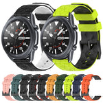 22mm Football Pattern Two-Color Silicone Watch Band, For Samsung Galaxy Watch3 45mm, For Samsung Galaxy Watch 46mm, For Samsung Gear S3 Classic, For Samsung Gear S3 Frontier