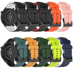 22mm Football Pattern Two-Color Silicone Watch Band, For Samsung Galaxy Watch3 45mm, For Samsung Galaxy Watch 46mm, For Samsung Gear S3 Classic, For Samsung Gear S3 Frontier