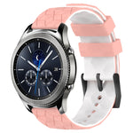 22mm Football Pattern Two-Color Silicone Watch Band, For Samsung Galaxy Watch3 45mm, For Samsung Galaxy Watch 46mm, For Samsung Gear S3 Classic, For Samsung Gear S3 Frontier