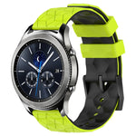 22mm Football Pattern Two-Color Silicone Watch Band, For Samsung Galaxy Watch3 45mm, For Samsung Galaxy Watch 46mm, For Samsung Gear S3 Classic, For Samsung Gear S3 Frontier