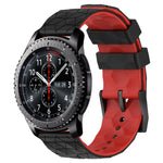 22mm Football Pattern Two-Color Silicone Watch Band, For Samsung Galaxy Watch3 45mm, For Samsung Galaxy Watch 46mm, For Samsung Gear S3 Classic, For Samsung Gear S3 Frontier