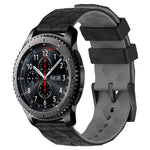 22mm Football Pattern Two-Color Silicone Watch Band, For Samsung Galaxy Watch3 45mm, For Samsung Galaxy Watch 46mm, For Samsung Gear S3 Classic, For Samsung Gear S3 Frontier