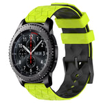 22mm Football Pattern Two-Color Silicone Watch Band, For Samsung Galaxy Watch3 45mm, For Samsung Galaxy Watch 46mm, For Samsung Gear S3 Classic, For Samsung Gear S3 Frontier
