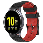 20mm Football Pattern Two-Color Silicone Watch Band, For Samsung Galaxy Watch Active 2 44mm, For Samsung Galaxy Watch 42mm