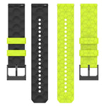 20mm Football Pattern Two-Color Silicone Watch Band, For Samsung Galaxy Watch Active 2 44mm, For Samsung Galaxy Watch 42mm