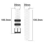 20mm Football Pattern Two-Color Silicone Watch Band, For Samsung Galaxy Watch Active 2 44mm, For Samsung Galaxy Watch 42mm