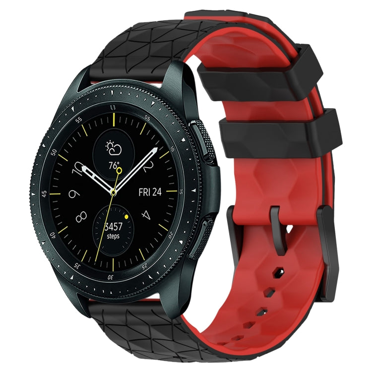 20mm Football Pattern Two-Color Silicone Watch Band, For Samsung Galaxy Watch Active 2 44mm, For Samsung Galaxy Watch 42mm