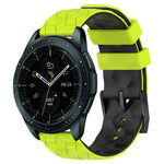 20mm Football Pattern Two-Color Silicone Watch Band, For Samsung Galaxy Watch Active 2 44mm, For Samsung Galaxy Watch 42mm