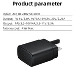 M135 45W USB-C / Type-C Port Fast Charger, UK Plug, UK Plug