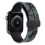 Magnetic Clasp Camouflage Silicone Watch Band, For Apple Watch Ultra 49mm, For Apple Watch Series 8&7 45mm, For Apple Watch Series 8&7 41mm
