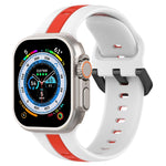 Two-Color Loop Buckle Silicone Watch Band, For Apple Watch Ultra 49mm, For Apple Watch Series 8&7 45mm, For Apple Watch Series 8&7 41mm